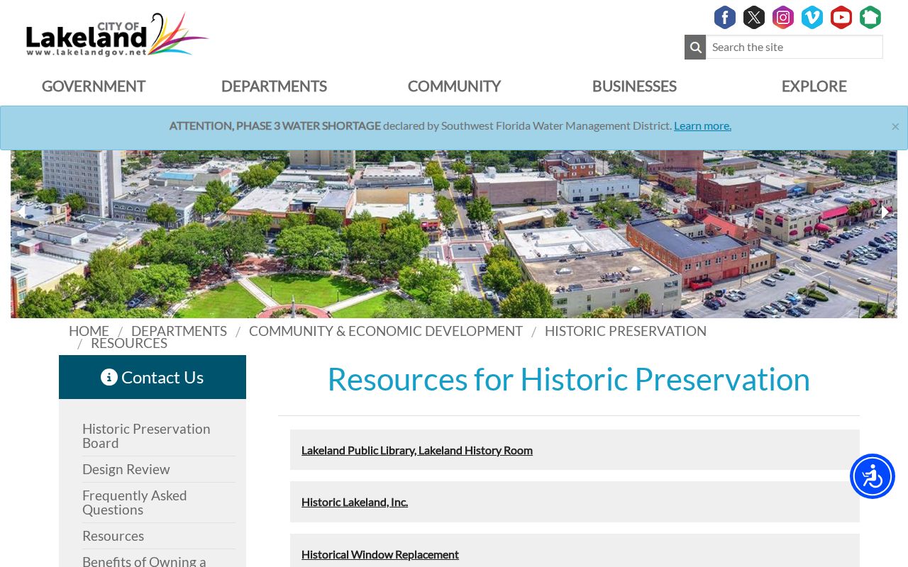 Polk County city directory and Lakeland preservation resources