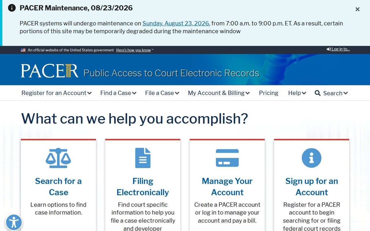 Polk County resident lookup through PACER federal court search